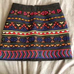 Sam Eldeman beaded southwestern boho skirt